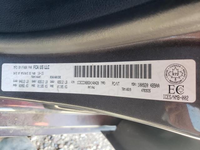 Photo 10 from auction – 2016 CHRYSLER 200 LIMITE with VIN 1C3CCCAB8GN140420