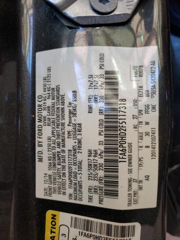 Photo 10 from auction – 2015 FORD FUSION SE with VIN 1FA6P0HD2F5117318