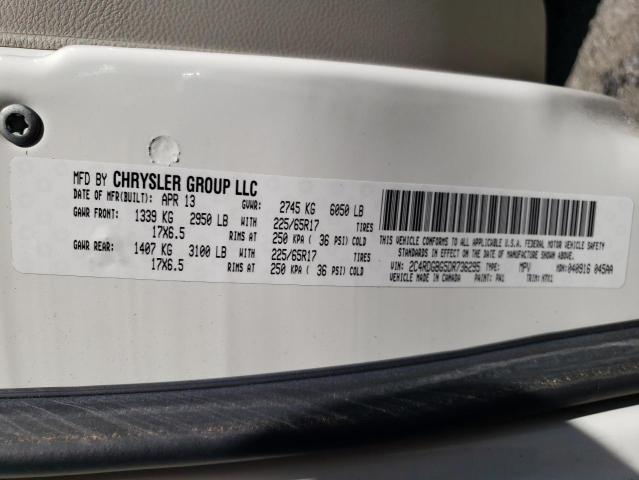 Photo 10 from auction – 2013 DODGE GRAND CARA with VIN 2C4RDGBG5DR736295
