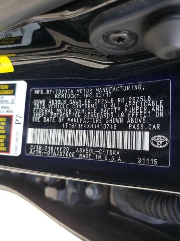 Photo 10 from auction – 2017 TOYOTA CAMRY LE with VIN 4T1BF1FKXHU410746