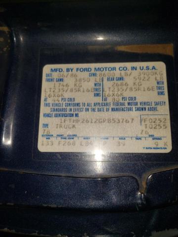 Photo 10 from auction – 1986 FORD F250 with VIN 1FTHF2612GPB53767