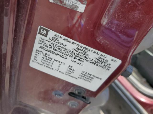 Photo 10 from auction – 2001 PONTIAC AZTEK with VIN 3G7DB03E41S544013