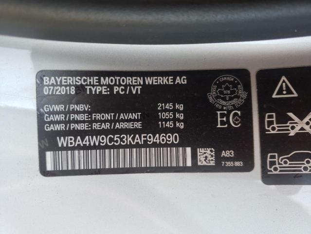 Photo 10 from auction – 2019 BMW 440XI with VIN WBA4W9C53KAF94690