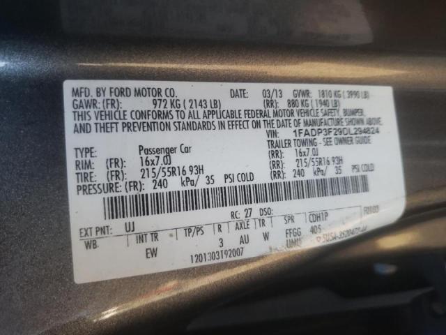 Photo 10 from auction – 2013 FORD FOCUS SE with VIN 1FADP3F29DL294824