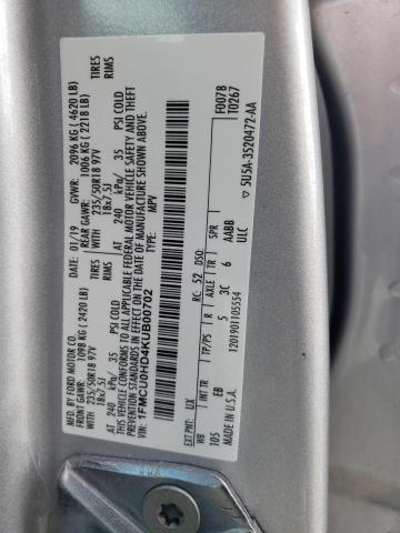 Photo 10 from auction – 2019 FORD ESCAPE SEL with VIN 1FMCU0HD4KUB00702