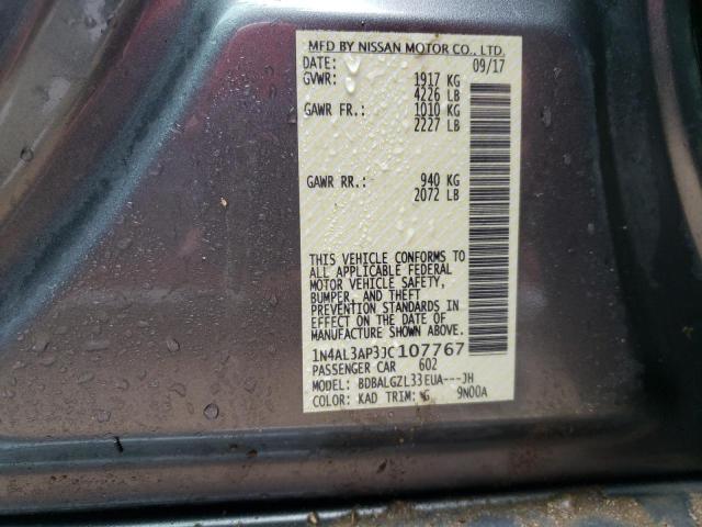 Photo 10 from auction – 2018 NISSAN ALTIMA 2.5 with VIN 1N4AL3AP3JC107767