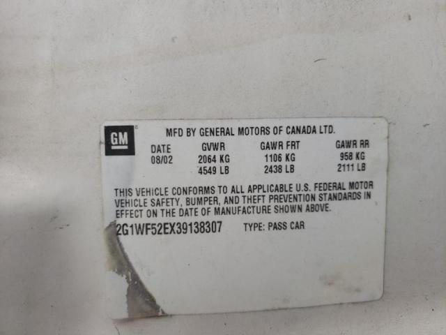 Photo 10 from auction – 2003 CHEVROLET IMPALA with VIN 2G1WF52EX39138307