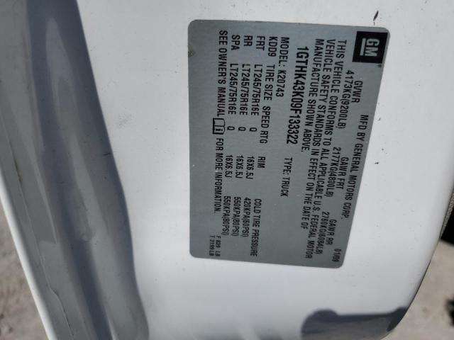 Photo 10 from auction – 2009 GMC SIERRA K25 with VIN 1GTHK43K09F133322