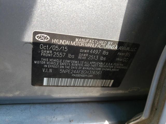 Photo 10 from auction – 2016 HYUNDAI SONATA SE with VIN 5NPE24AF8GH316561