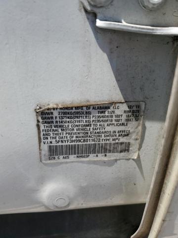 Photo 10 from auction – 2012 HONDA PILOT TOUR with VIN 5FNYF3H99CB011672