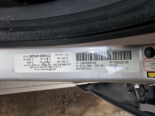 Photo 10 from auction – 2011 CHRYSLER 200 LX with VIN 1C3BC4FB3BN551002