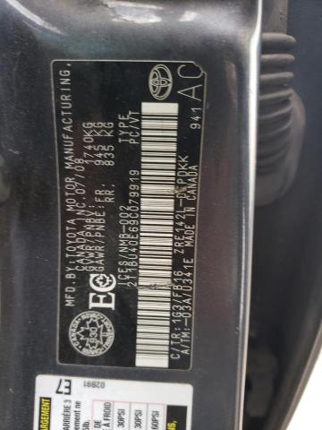 Photo 10 from auction – 2009 TOYOTA COROLLA BA with VIN 2T1BU40E69C079919