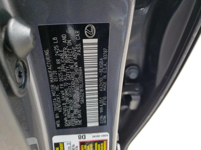 Photo 10 from auction – 2020 LEXUS ES 300H with VIN 58AD21B1XLU009684