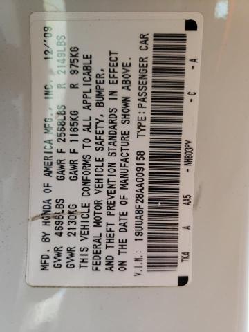 Photo 10 from auction – 2010 ACURA TL with VIN 19UUA8F28AA009158