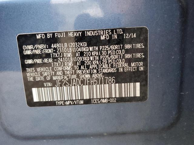 Photo 10 from auction – 2015 SUBARU FORESTER 2 with VIN JF2SJADC7FH571786