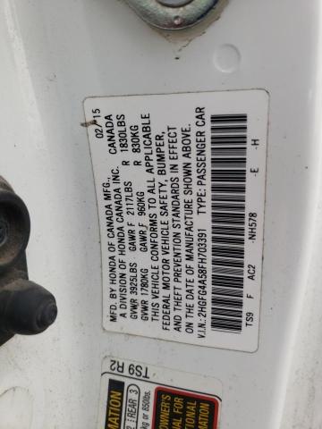 Photo 10 from auction – 2015 HONDA CIVIC SI with VIN 2HGFG4A58FH703391