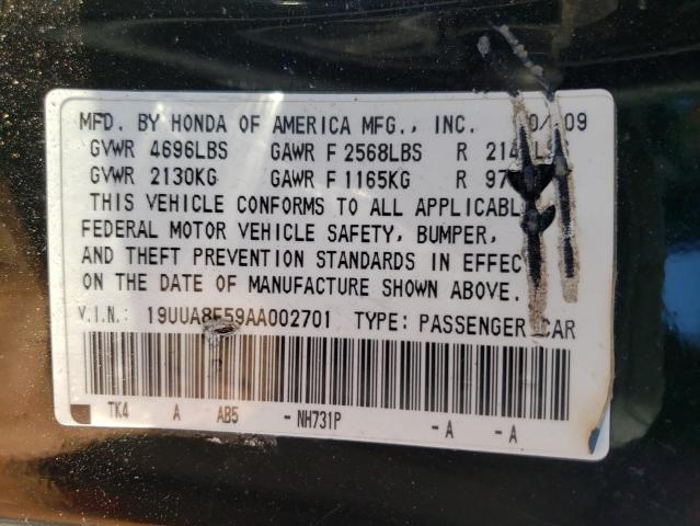 Photo 10 from auction – 2010 ACURA TL with VIN 19UUA8F59AA002701