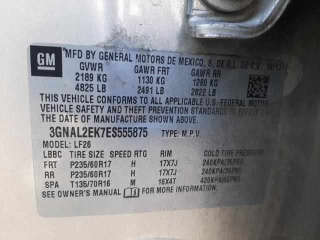 Photo 10 from auction – 2014 CHEVROLET CAPTIVA LS with VIN 3GNAL2EK7ES555875