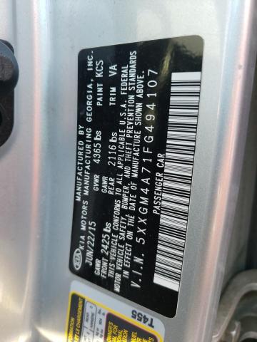 Photo 10 from auction – 2015 KIA OPTIMA LX with VIN 5XXGM4A71FG494107