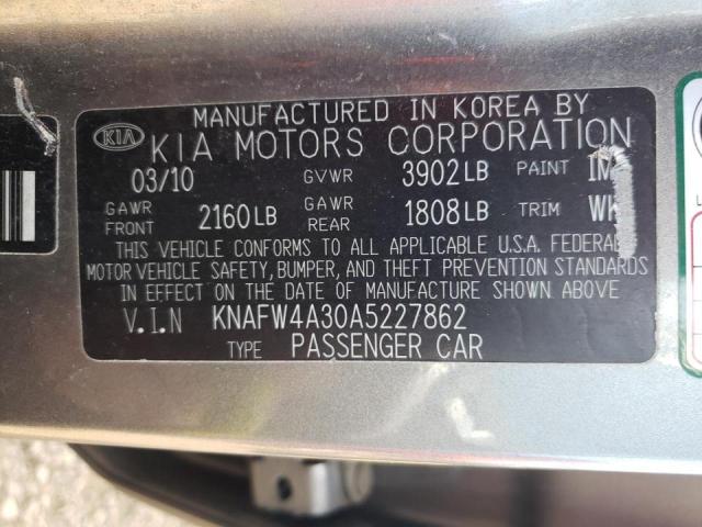 Photo 10 from auction – 2010 KIA FORTE SX with VIN KNAFW4A30A5227862