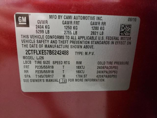 Photo 10 from auction – 2011 GMC TERRAIN SL with VIN 2CTFLXE57B6242488