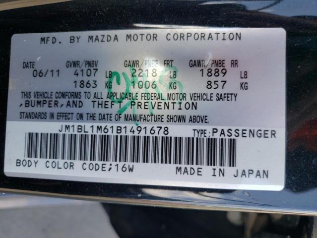 Photo 10 from auction – 2011 MAZDA 3 S with VIN JM1BL1M61B1491678