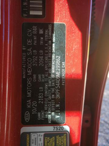 Photo 10 from auction – 2021 KIA FORTE EX with VIN 3KPF54AD9ME299862