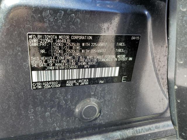 Photo 10 from auction – 2015 TOYOTA RAV4 LE with VIN JTMBFREV8FD134840