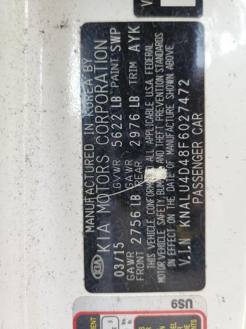 Photo 10 from auction – 2015 KIA K900 with VIN KNALU4D48F6027472