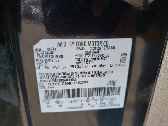 Photo 10 from auction – 2013 FORD F150 SUPER with VIN 1FTEX1CM4DKF52763