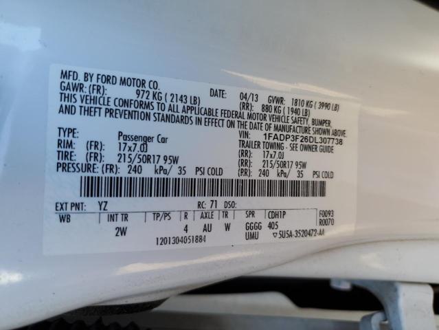 Photo 10 from auction – 2013 FORD FOCUS with VIN 1FADP3F26DL307738