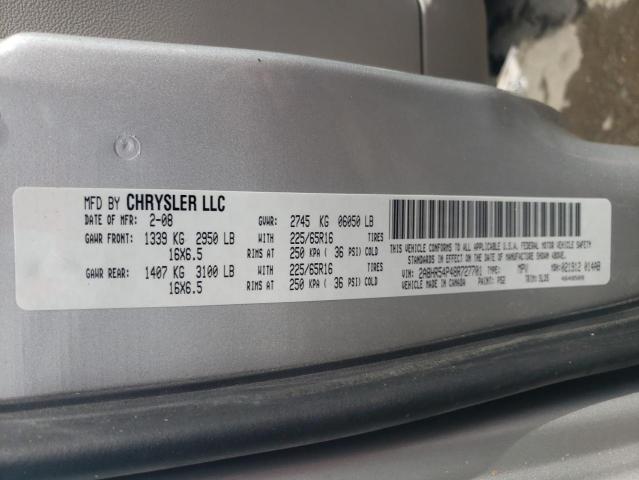 Photo 10 from auction – 2008 CHRYSLER TOWN & COU with VIN 2A8HR54P48R727701