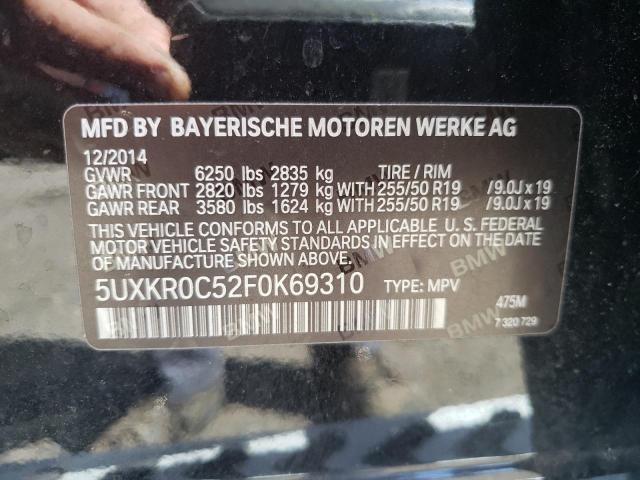 Photo 10 from auction – 2015 BMW X5 XDRIVE3 with VIN 5UXKR0C52F0K69310