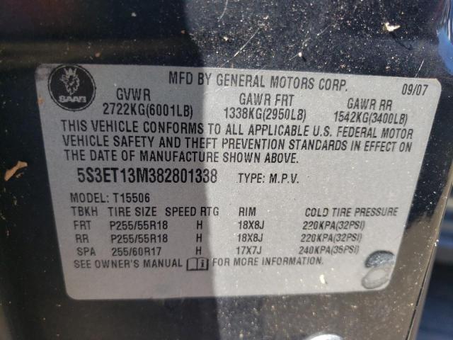 Photo 10 from auction – 2008 SAAB 9-7X 5.3I with VIN 5S3ET13M382801338