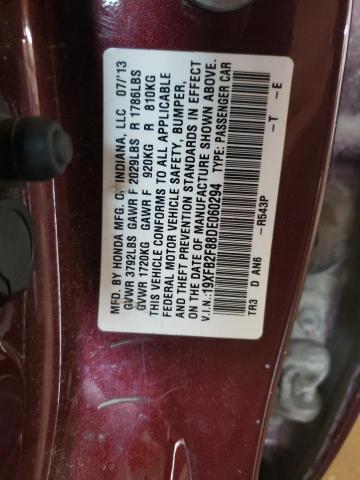 Photo 10 from auction – 2013 HONDA CIVIC EX with VIN 19XFB2F88DE060294