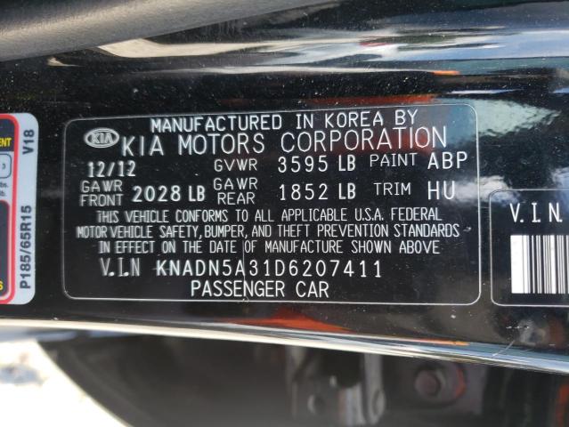Photo 10 from auction – 2013 KIA RIO EX with VIN KNADN5A31D6207411