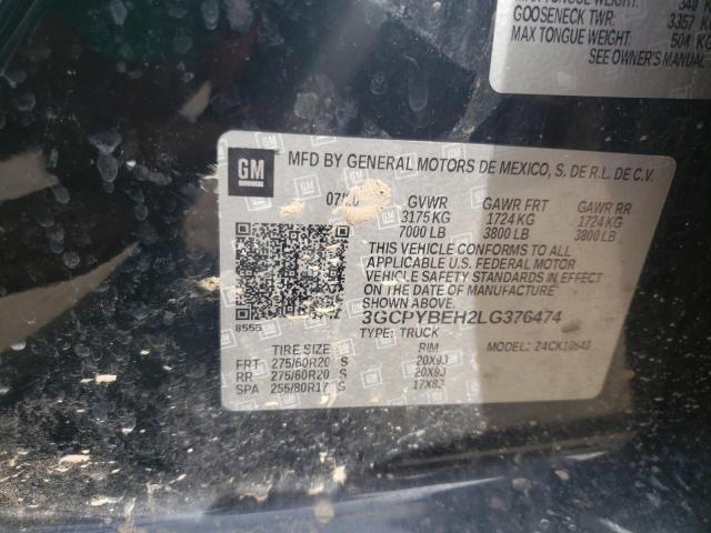 Photo 10 from auction – 2020 CHEVROLET 1500 with VIN 3GCPYBEH2LG376474