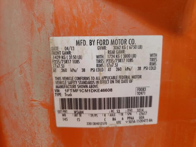 Photo 10 from auction – 2013 FORD F150 with VIN 1FTMF1CM1DKE46608