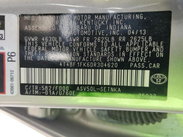 Photo 10 from auction – 2013 TOYOTA CAMRY L with VIN 4T4BF1FK6DR304620