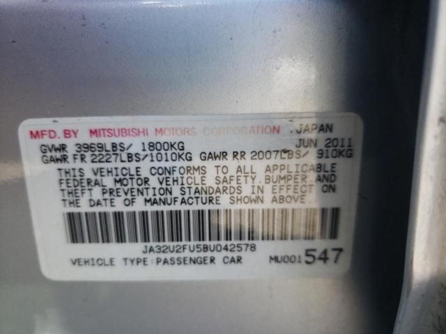 Photo 10 from auction – 2011 MITSUBISHI LANCER ES/ with VIN JA32U2FU5BU042578