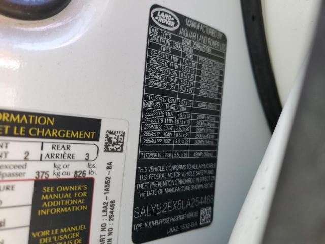 Photo 10 from auction – 2020 LAND ROVER RANGE ROVE with VIN SALYB2EX5LA254468