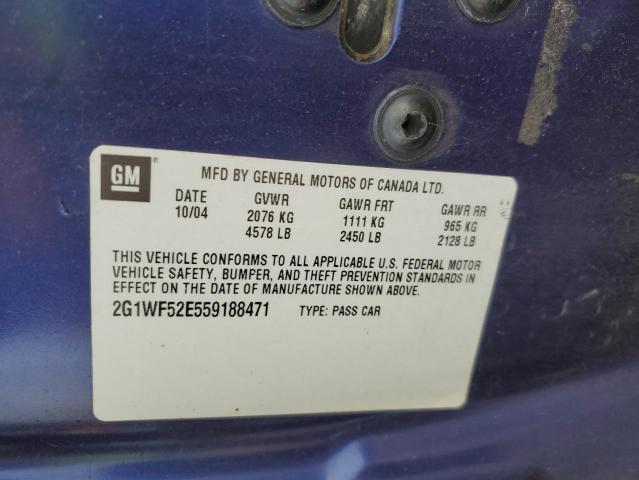 Foto 10 de la subasta – 2005 CHEVROLET IMPALA con VIN 2G1WF52E559188471