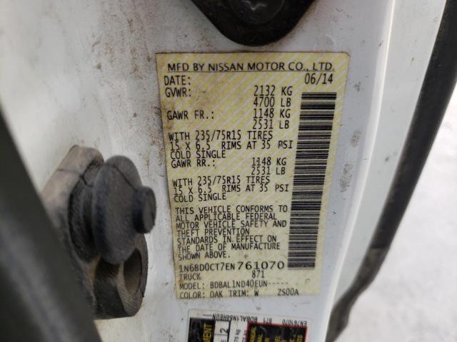 Photo 10 from auction – 2014 NISSAN FRONTIER S with VIN 1N6BD0CT7EN761070