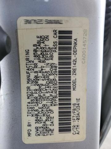 Foto 10 de la subasta – 2013 TOYOTA COROLLA BA con VIN 5YFBU4EE9DP129407