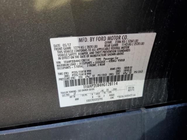 Photo 10 from auction – 2017 FORD TAURUS SEL with VIN 1FAHP2E84HG128114