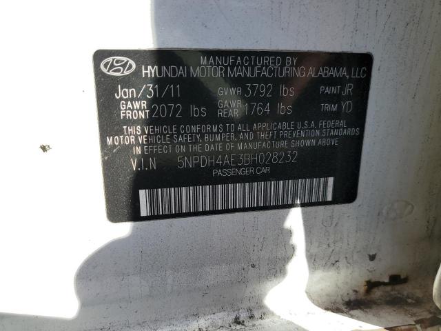 Photo 10 from auction – 2011 HYUNDAI ELANTRA GL with VIN 5NPDH4AE3BH028232