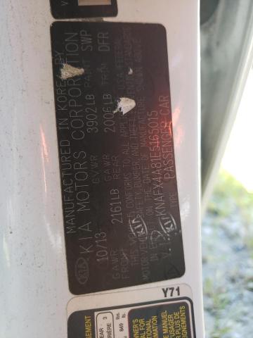 Photo 10 from auction – 2014 KIA FORTE EX with VIN KNAFX4A81E5165015