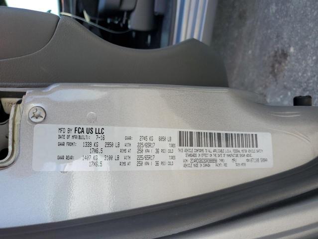 Photo 10 from auction – 2016 DODGE GRAND CARA with VIN 2C4RDGBG3GR388890