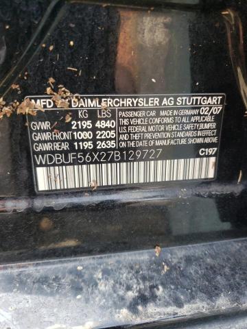 Photo 10 from auction – 2007 MERCEDES-BENZ E 350 with VIN WDBUF56X27B129727