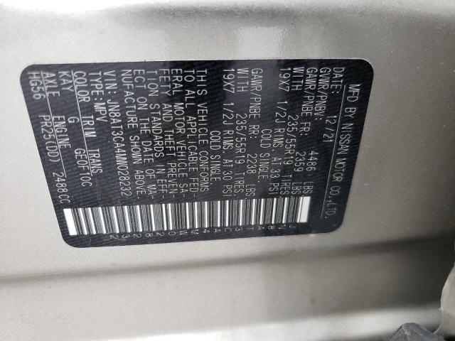Photo 10 from auction – 2021 NISSAN ROGUE SL with VIN JN8AT3CA4MW028232